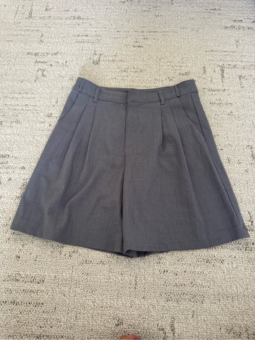 wild fable Gray Pleated High-Waist Women's Shorts